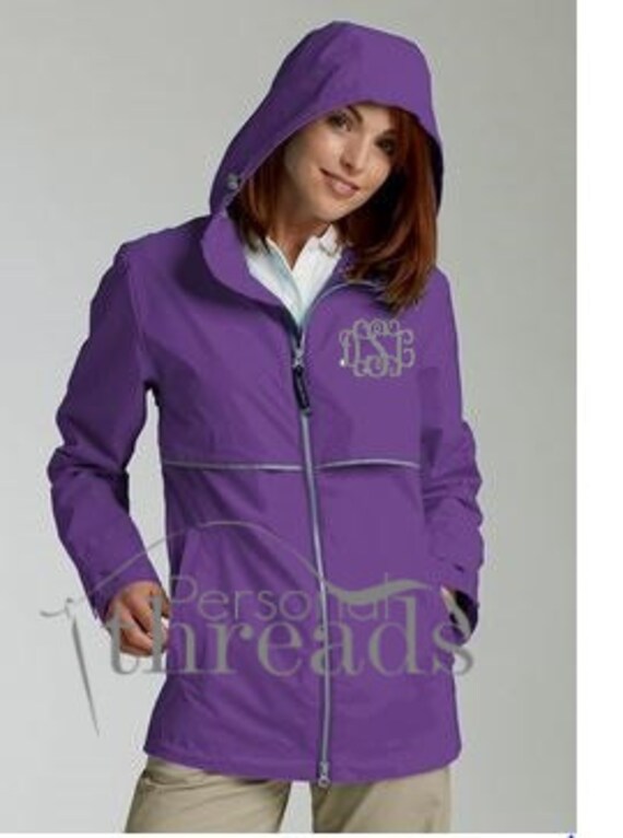 Monogrammed Women's Rain Jacket Sorority Jacket