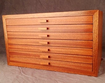 Large Jewelry Box, Quartered Sapele Mahogany