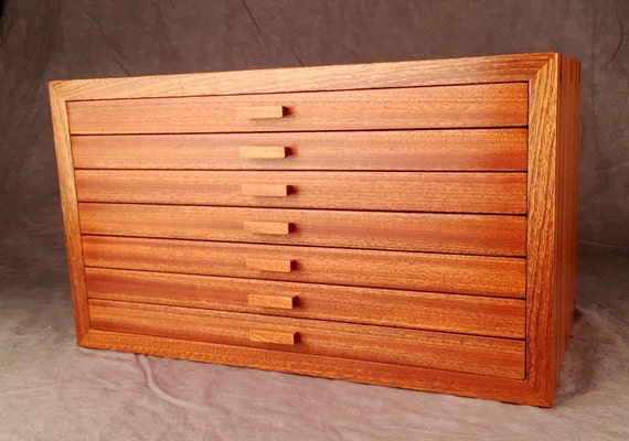 Large Jewelry Box Quartered Sapele Mahogany