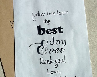 Wedding Candy Bags - Best Day Ever - Wedding Candy Bags - Candy Bags - Wedding Favor Bags - Candy Buffet Bags - Cookie Bags - Popcorn Bags