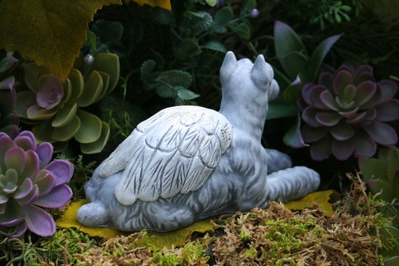 Schnauzer Dog Angel Statue With Cropped Ears Pet Memorial