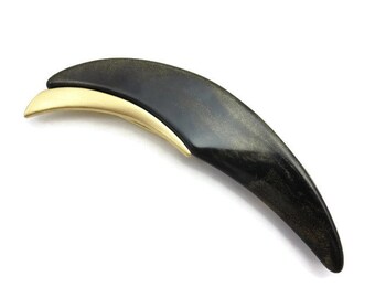 Trifari Kunio Matsumoto Brooch - Lucite and Metal, Designer Costume Jewelry, Modern 1980s