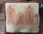 Pumpkins For Sale Stitchery Pillow