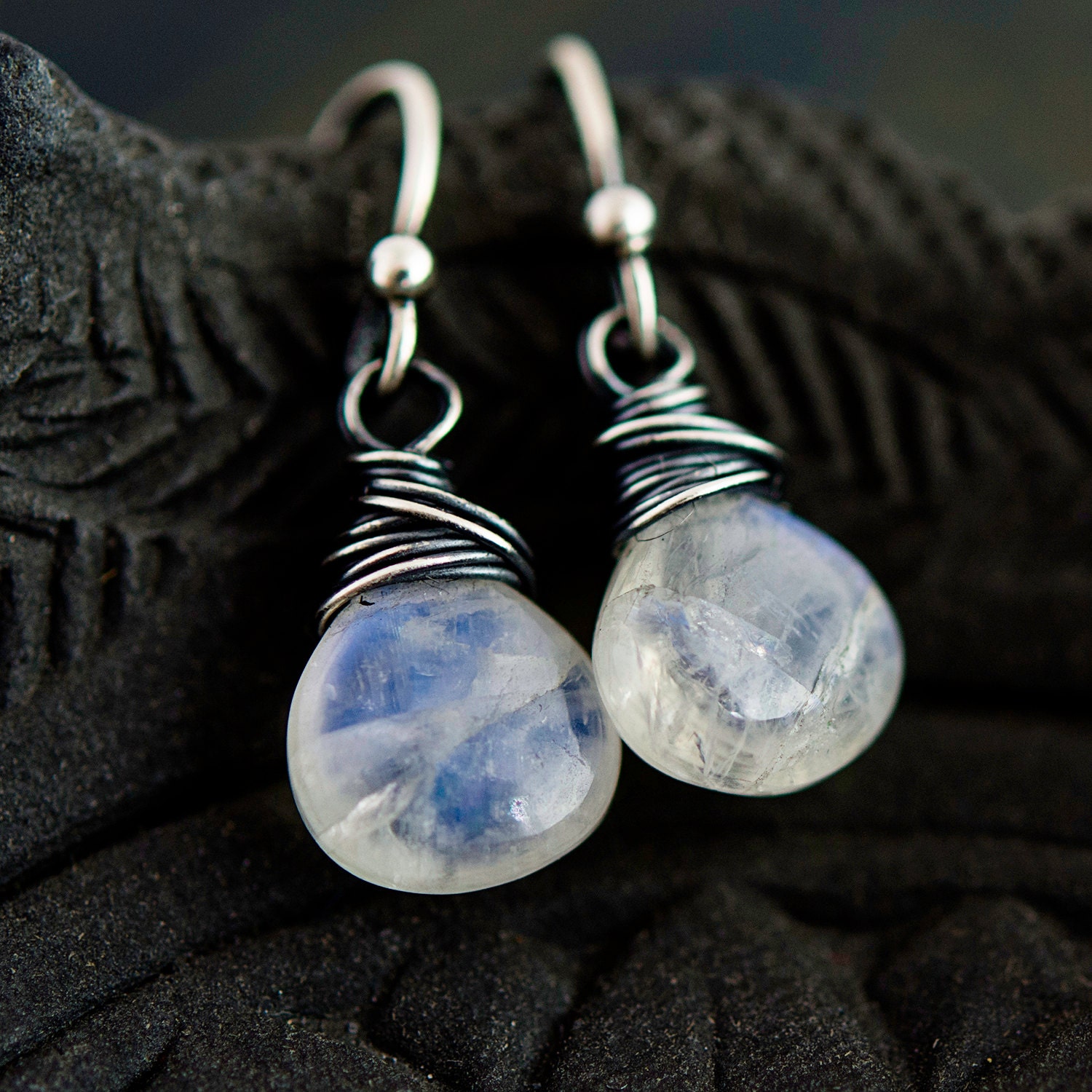 Moonstone Earrings Moonstone Jewelry Drop Earrings By Polestar 0216