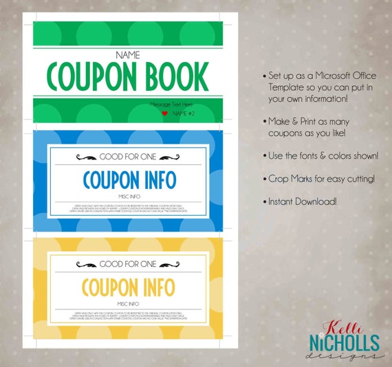 Custom Anniversary Gift Coupon Book Wife or Husband Gift