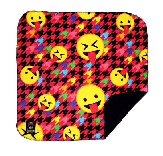 Reversible Blanket Emoji Blanket 80s Baby Houndstooth