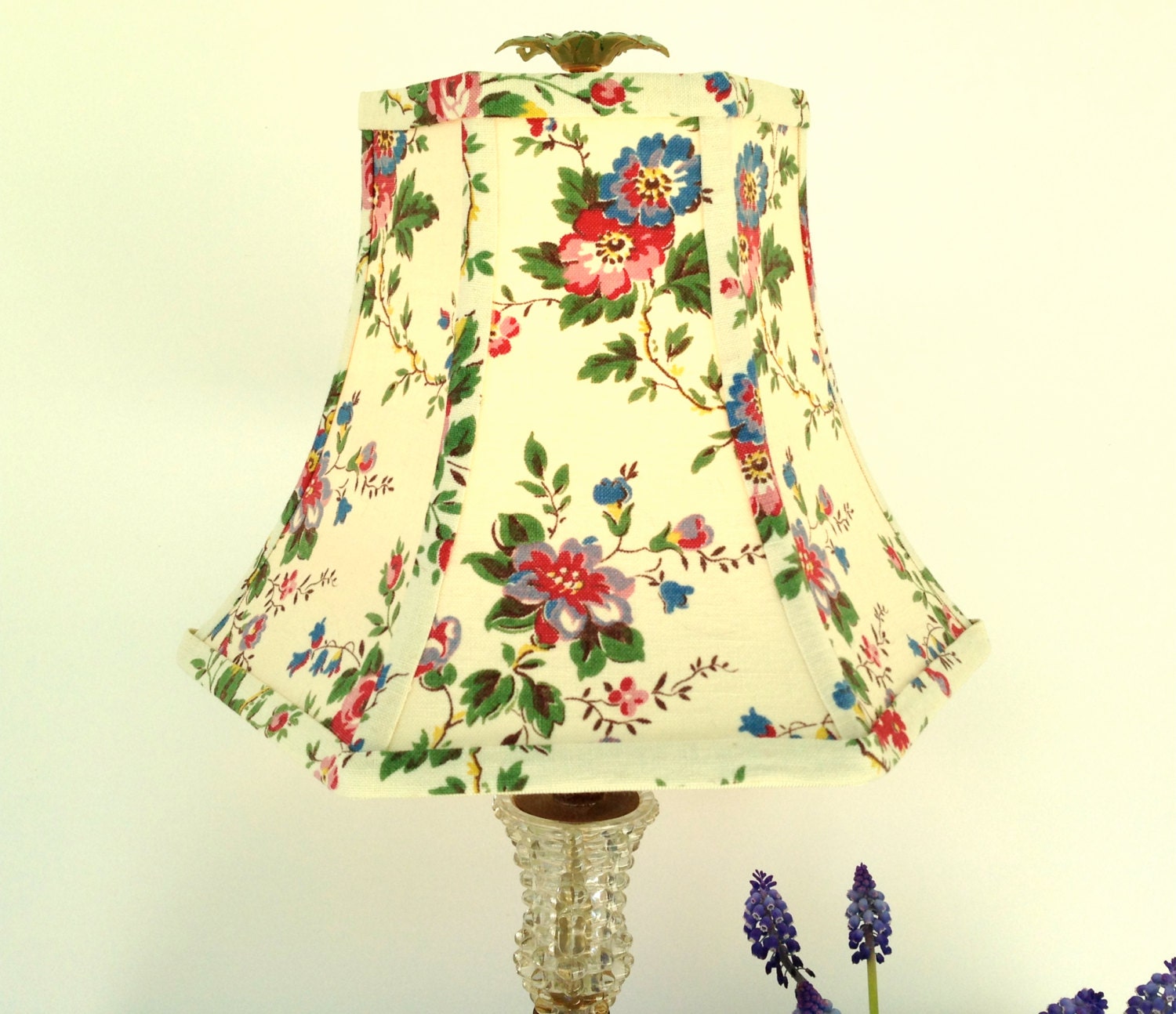 French Floral Lamp Shade Lampshade Vintage Fabric Handmade   Il Fullxfull.1012158993 6pic 