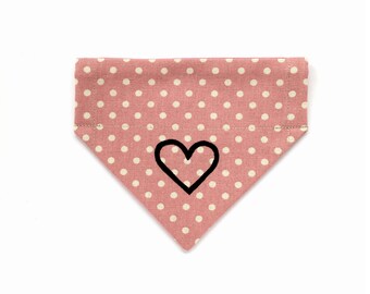 Pink Dotty Heart Neckerchief