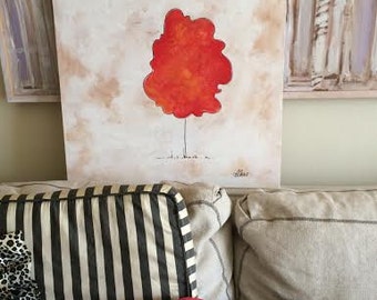 Original Canvas Acrylic Painting PaintATreeADay Art by BeckyPaints