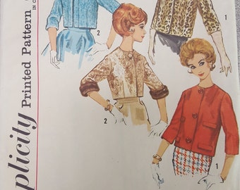 Vintage Mad Men Semi fitted Jacket 20 Simplicity 4655