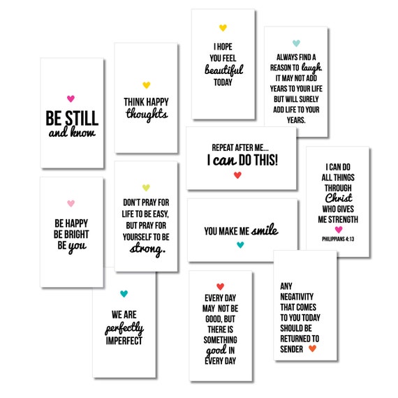PRINTABLE Mini Inspirational Quote Cards Collection 3 Mini