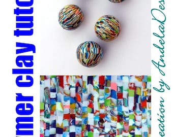 New Polymer Clay Tutorial - Colorful Patterns , eBook ,PDF