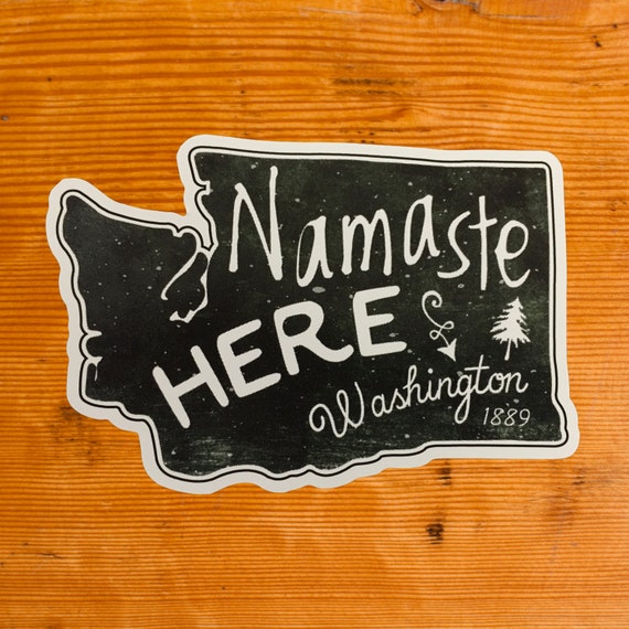 Namaste Washington Sticker