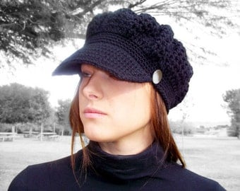 Crochet PATTERN, Crochet Newsboy Hat Pattern, Crochet Womens Hat Pattern, Crochet Hat Pattern, Crochet Newsboy Cap Pattern, Easy Crochet