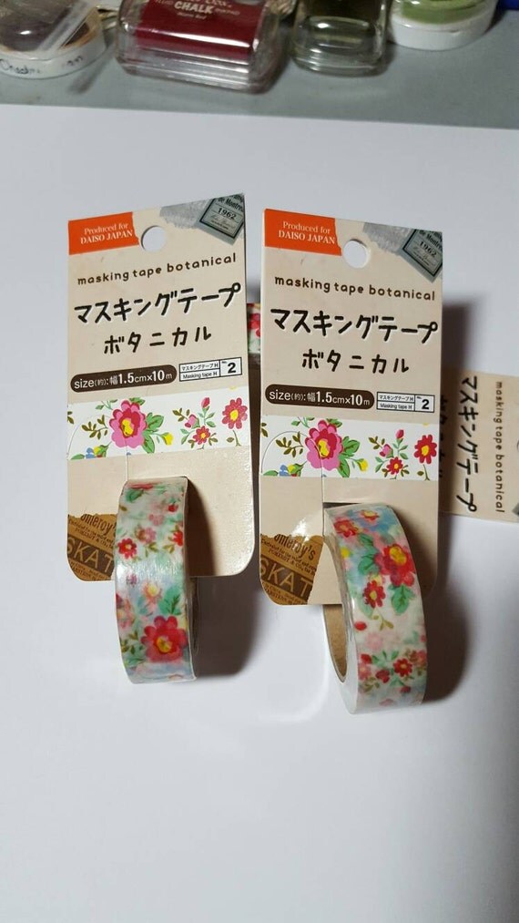 DAISO Japan Botanical Masking Washi Tape for Scrapbooking