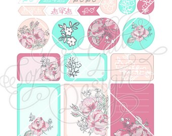 Download Nature Printable Planner Sticker Sheet Set SVG JPG digital