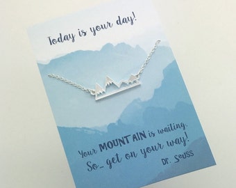 Gold or Silver Mountain Necklace - Gold or silver Bar Mountain Necklace - choose carded your mountain is waiting or in a silver gift box