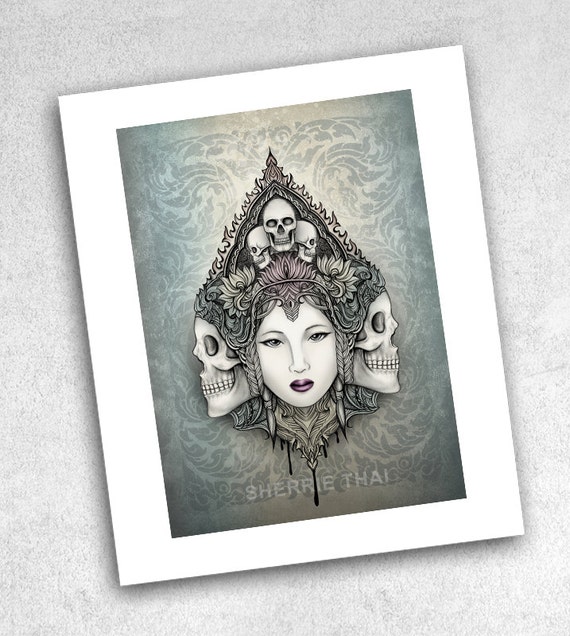 Skull Goddess, Art by Sherrie Thai of Shaireproductions, Art by Sherrie Thai of Shaireproductions