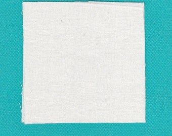 Fabric Precut 2 Inch Squares - 19 Pieces Solid White Cotton Material 4 Charm Quilting, Scrapbooking, Miniature Projects