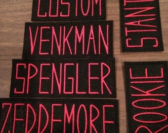 GHOSTBUSTERS Inspired name badge iron on patch