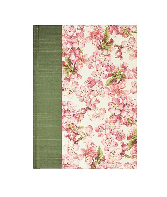 Blank Book Graph Paper APPLE BLOSSOMS by WolfiesBindery on Etsy