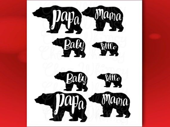 Download Bear Family SVG Bear Cutting Files Papa Bear Mama Bear