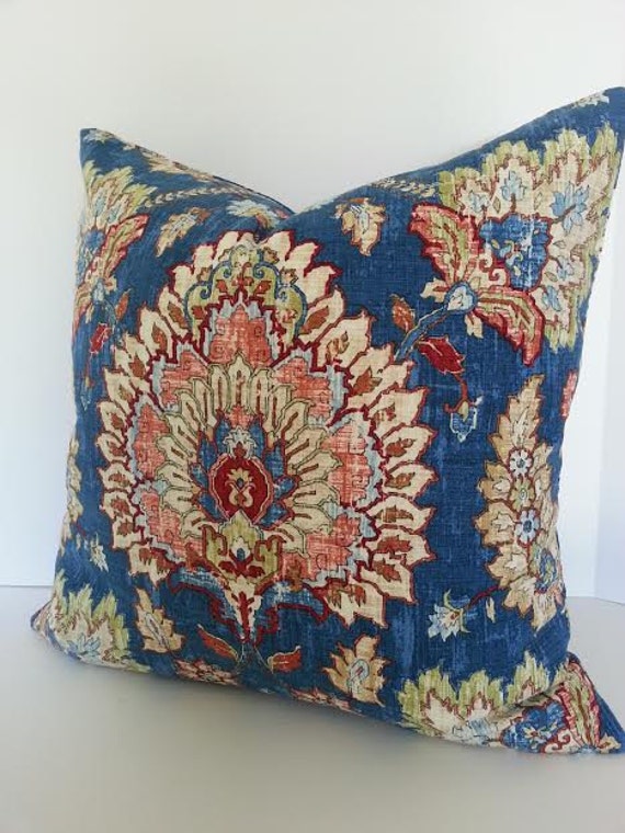 Decorative Designer Pillow Cover / Waverly Clifton Hall / Gem