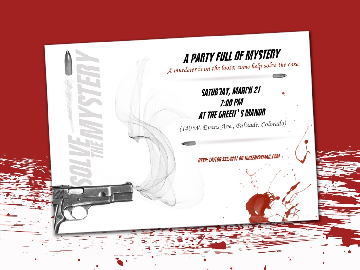 Murder Mystery Invitations Digital Download