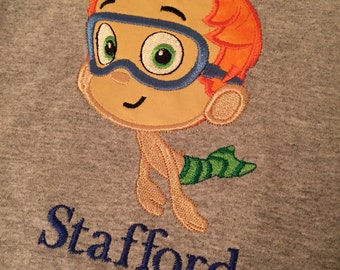 Nonny Shirt.Bubble Guppies Shirt.Bubble Guppies Applique Shirt.Nonny Applique Shirt.