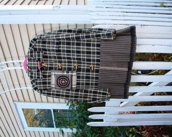 1X/Mysterious Kiss Tunic/Top/Shabby chic/Eco/Rustic/Upcycled/Boho/Country living/Cottage Chic