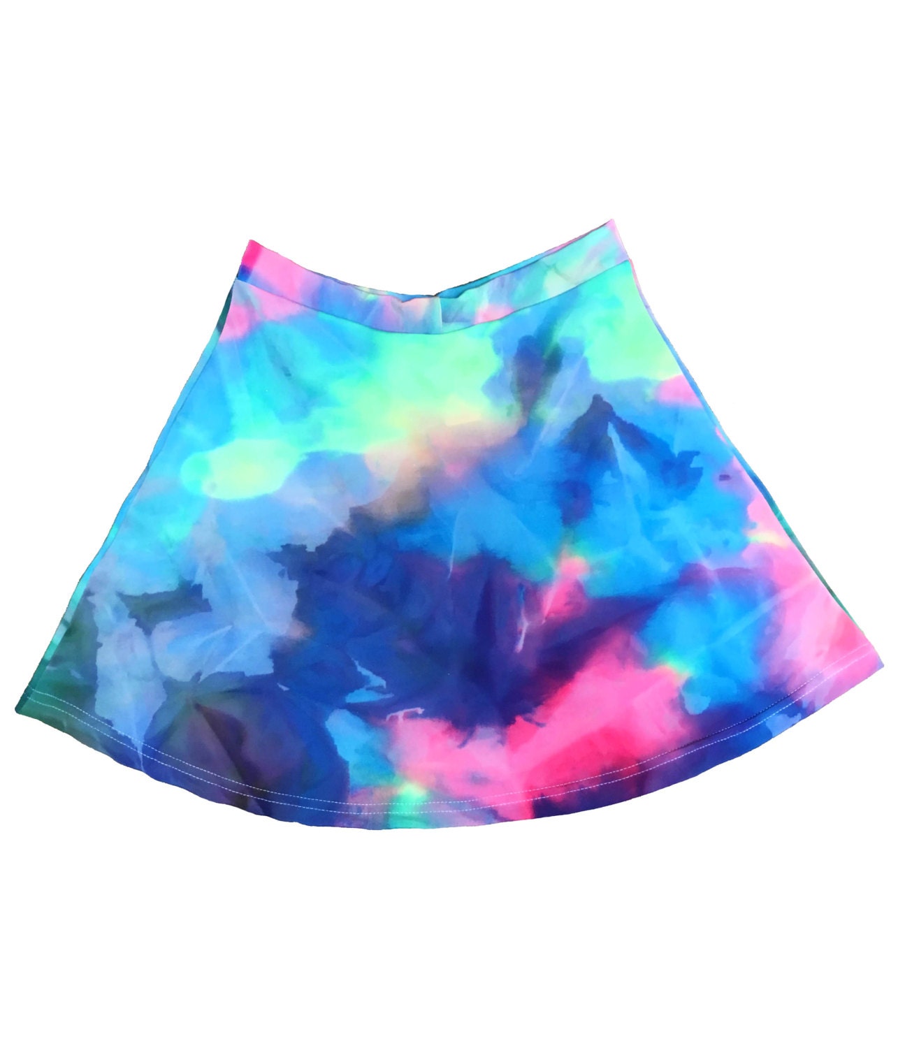 Rainbow Tie Dye Kids Skater Skirt By Messqueennewyork On Etsy