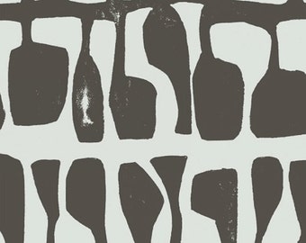 Lotta Jansdotter CANVAS Fabric - Follie - Charcoal
