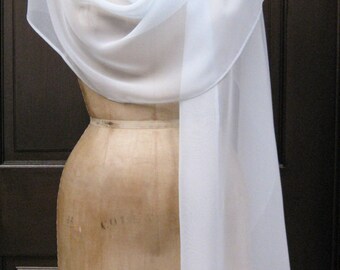 Baby Blue Chiffon Shawl wrap
