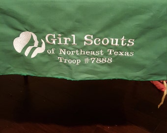 Girl scout embroidered table cloth