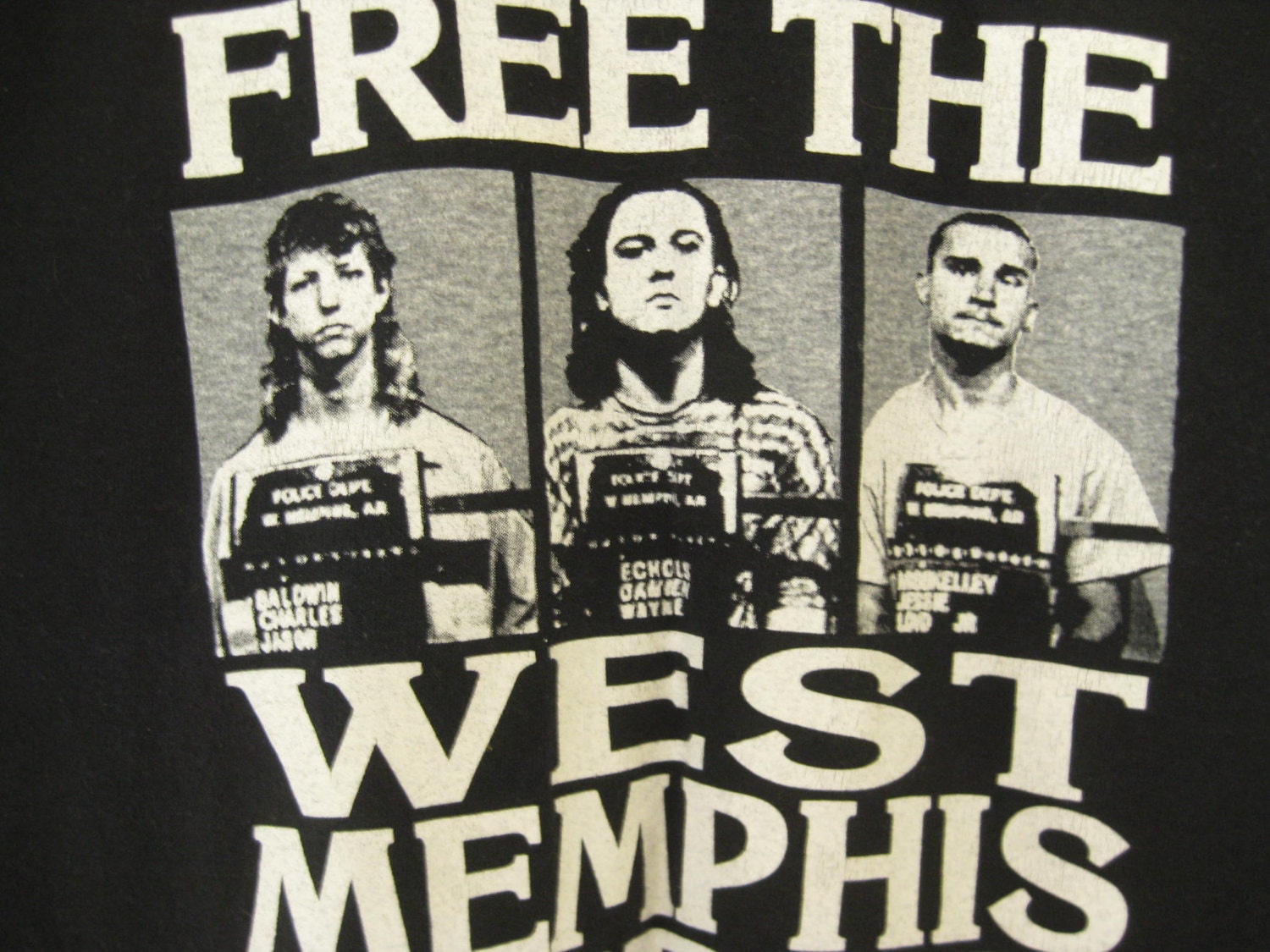 Vintage Free the West Memphis Three T-shirt // Rock // Punk
