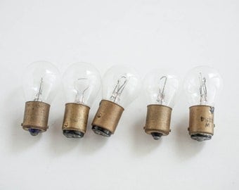 5 Round Light Bulbs Jewelry Found Object Mixed Media Steampunk Industrial Assemblage Supply