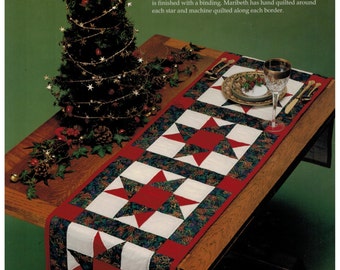 Quilt in a Day A Star for all Seasons table runner and placemats Christmas holiday