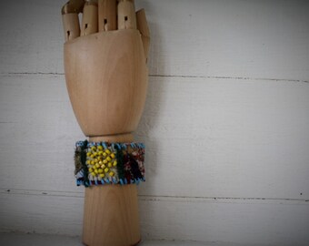 Bracelet Wrist Cuff, eco friendly - upcycled