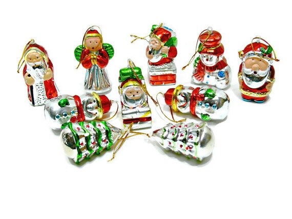 10 vintage christmas ornaments molded hollow mercury glass 10 vintage christmas ornaments molded hollow mercury glass