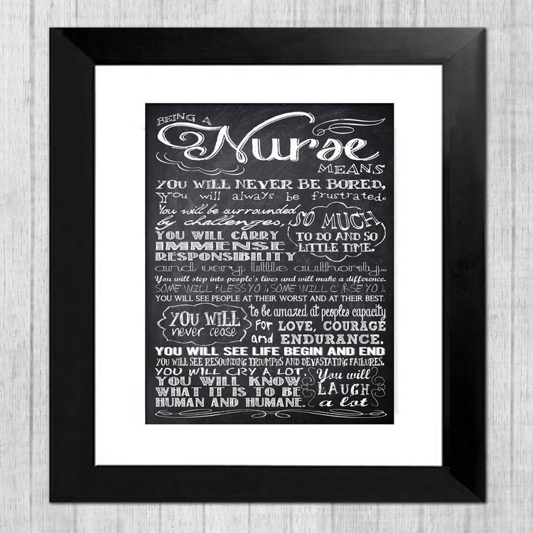 Personalized Chalkboard Nurse Rules 16 x 20 by InvitingMoments