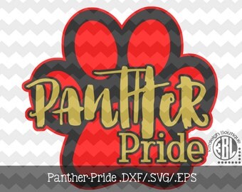 Panther Pride Files INSTANT DOWNLOAD in dxf/svg/eps for use with programs such as Silhouette Studio and Cricut Design Space