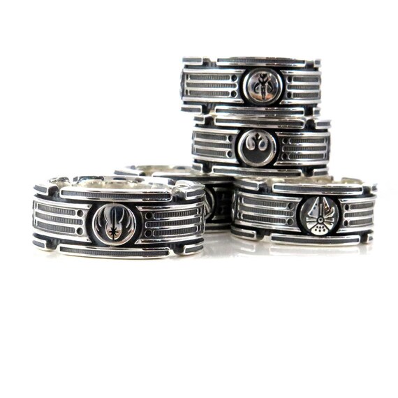 Mens Lightsaber Ring Sterling Silver Star Wars Imperial
