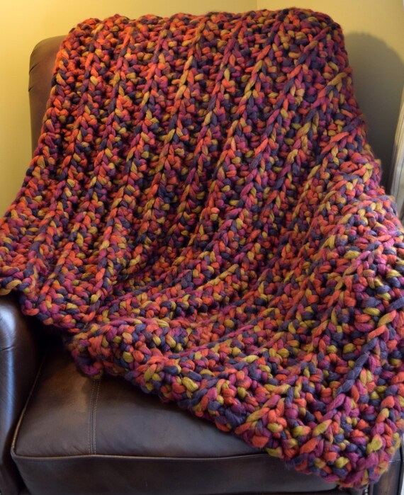 Items similar to Jumbo crochet afghan in super soft yarn! on Etsy