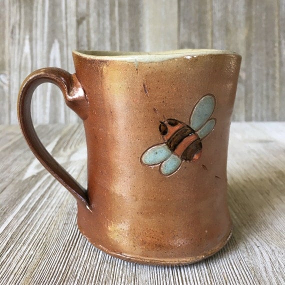 Handmade Mug Cup With Handle Coffee Mug Bees