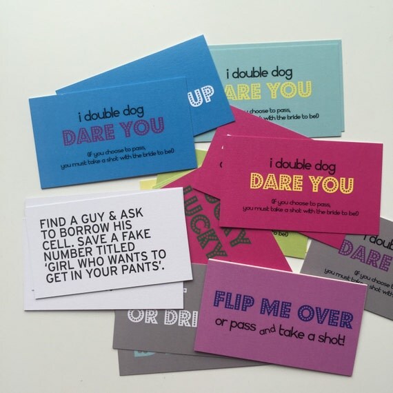25 Dare Cards Bachelorette Party Pack v.1
