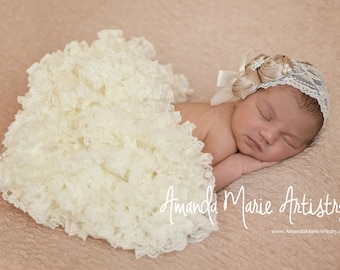 ivory Baby tutu- baby pettiskirt- ivory pettiskirt - ivory tutu- newborn tutu - lace tutu- lace pettiskirt- infant baby tutu- cream tutu