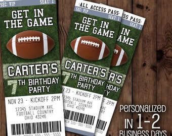 Items similar to LSU Football Birthday Ticket Invitation - Football ...