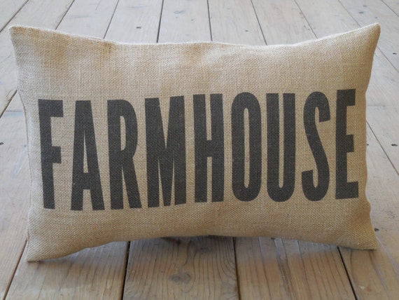 FARMHOUSE burlap Pillow Farmhouse Pillows French Country FARMHOUSE burlap Pillow Farmhouse Pillows French Country