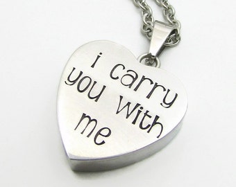 Cremation Jewelry - Hand Stamped Necklace - Personalized Necklace - Cremation Urn Necklace - Remembrance Necklace - Personalized Jewelry