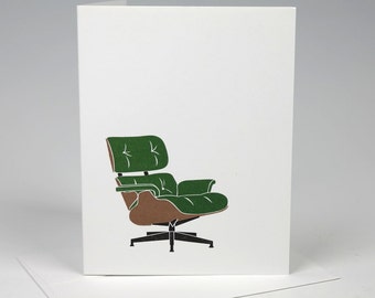 Eames Lounge Chair Letterpress Card